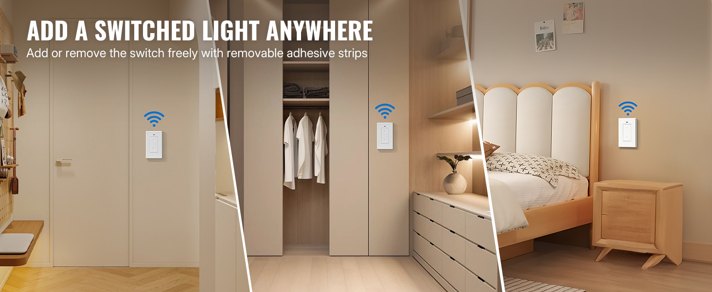 WILAWELS Wireless Remote Light Switch