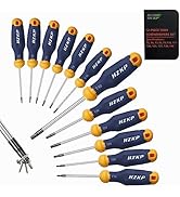SUNHZMCKP 12-Piece Magnetic Torx Screwdrivers Set, S2 Alloy Steel, T5-T40 Star Screwdrivers Set, ...