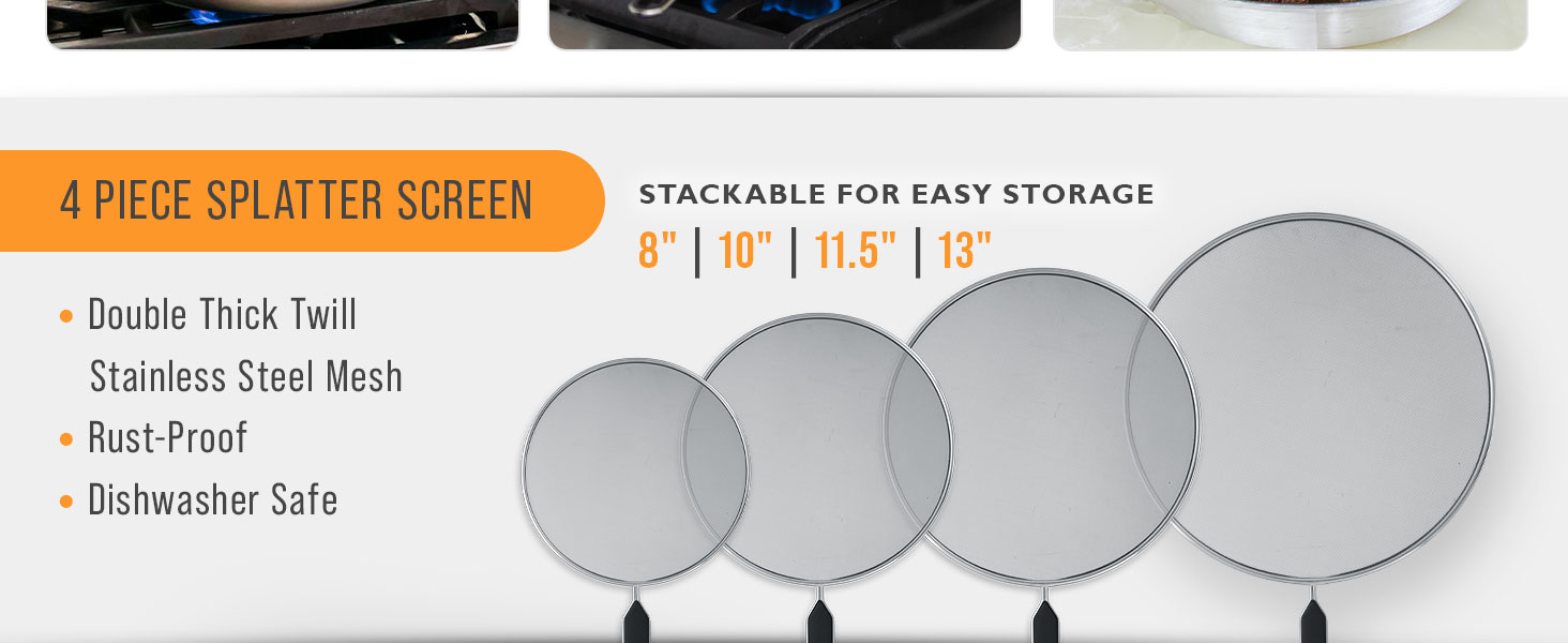 pan protector pot lid splatter stopper nonstick frying cooking heat resistant handle set