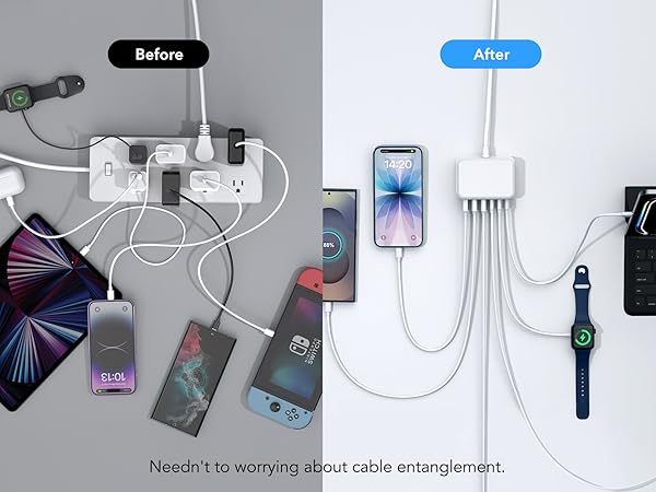 6 Ports for Fast Charging