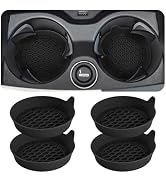 Zpana 4PCS Car Cup Holder Coasters, Silicone Non-Slip Vehicle Cup Recessed Mats, Sift-Proof Autom...