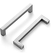 Ravinte 30 Pack 5 Inch Kitchen Square Cabinet Handles Satin Nickel Cabinet Pulls Brushed Nickel D...