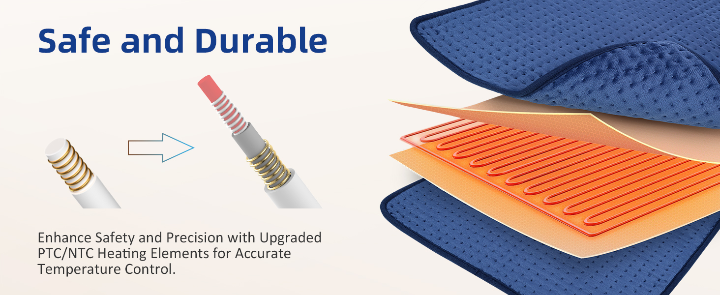 safe and durable heating pad