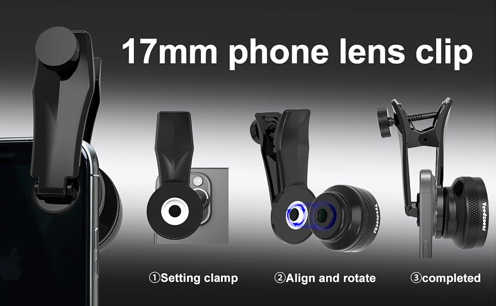 17mm phone lens clip