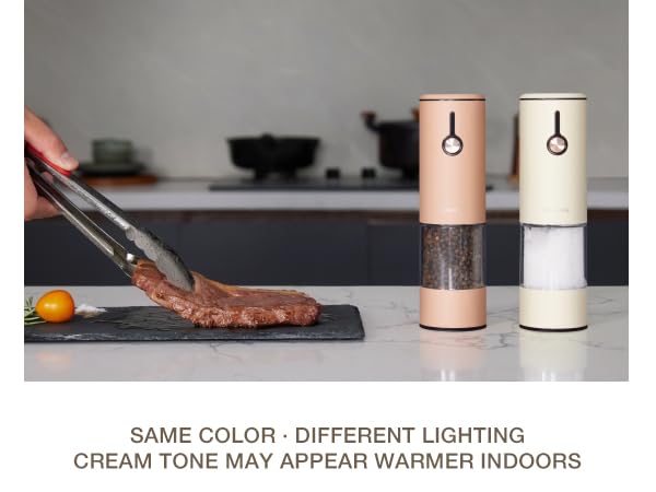 electric salt and pepper grinder set