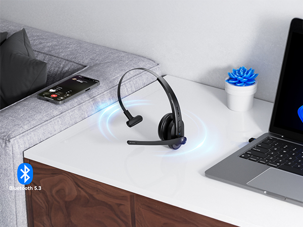 wireless headset with mic for work
