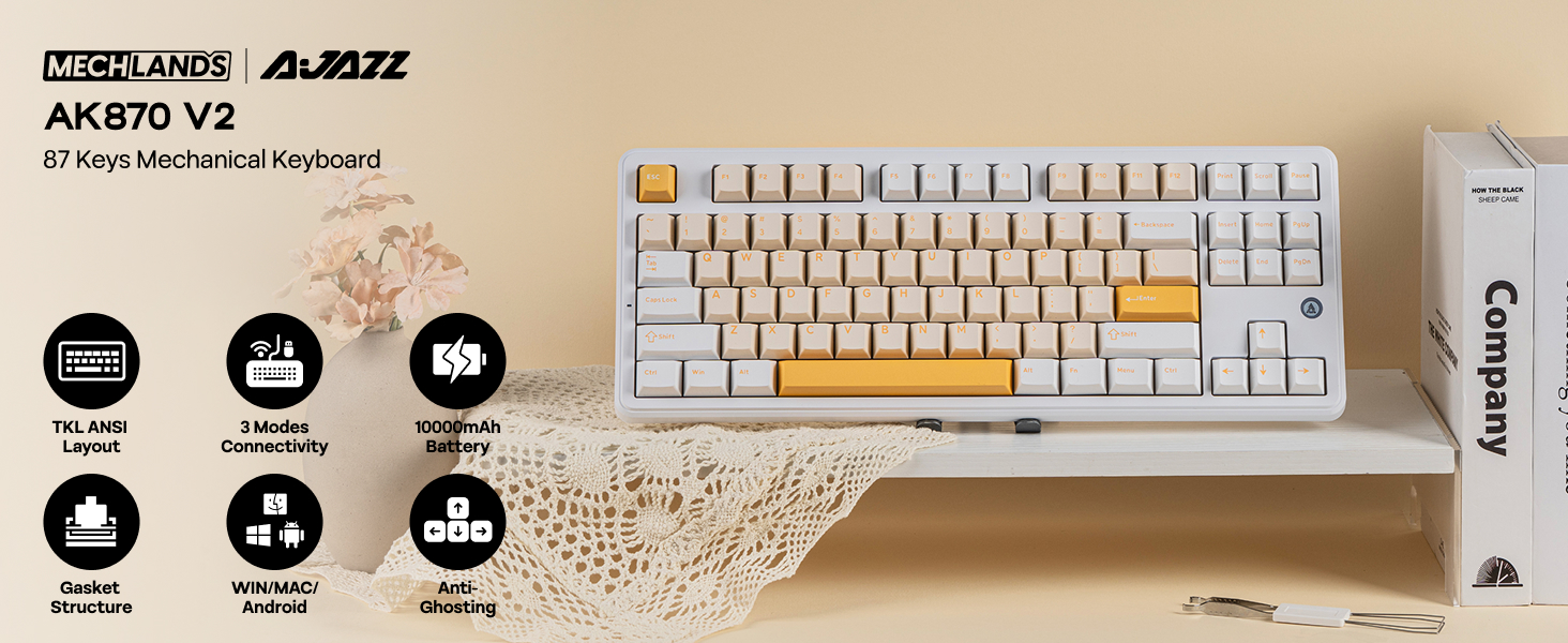 AK870 V2 White Yellow