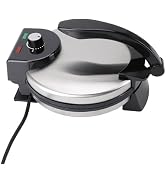 Electric Tortilla Maker 10in Knob Temperature Control Anti Stick Roti Maker Machine with Stainles...