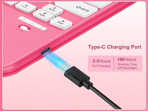 iPad 10th Gen Rotating Keyboard Case - Red-4-1