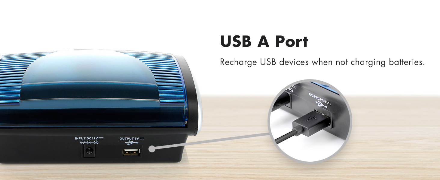 USB A port to recharge electronics