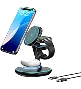 EnergyCell 3-in-1 Charging Station, 2X Faster 15W Wireless Charging Station for iPhone 16/15/14/1...
