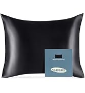 SEAGEBEL 100% Pure Mulberry Silk Pillowcase for Hair and Skin Health,Cooling Pillow Cases with Zi...