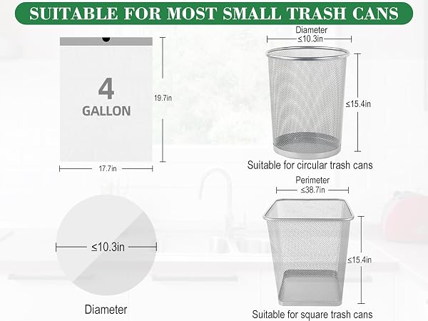 4 gallon trash bag