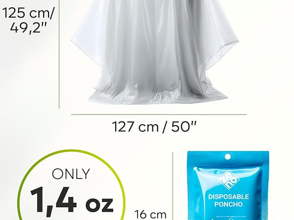 Disposable Poncho Transparent