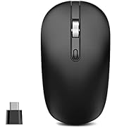 cimetech Type C Wireless Mouse | 2.4G Silent Cordless Mice | with Type C Receiver | Portable Comp...