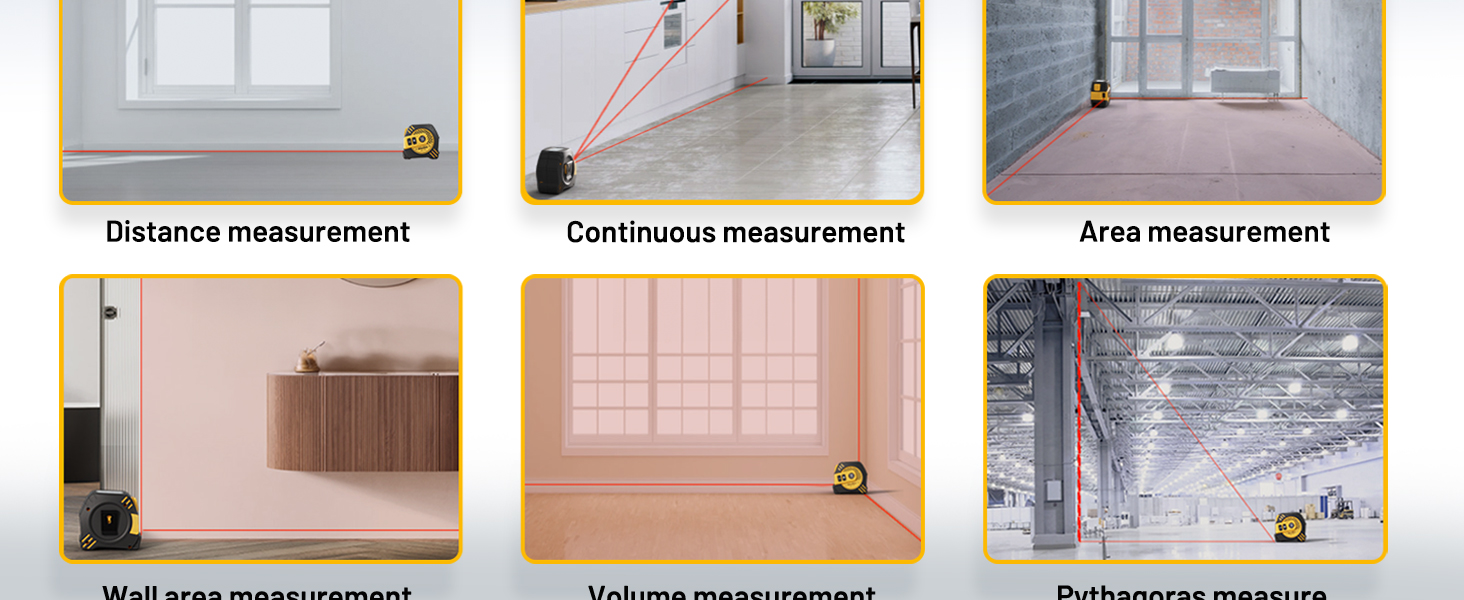 single distance, continuous, area, volume, pythagorean measurement