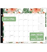 Desk Calendar 2026 - Large 22x17 Monthly Calendar, 18 Month Desk Top Calendars (Jan 2026–Jun 2027...