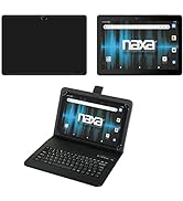 Naxa NID-1021 Core Android 11 Tablet with 10.1” HD IPS Screen and USB Keyboard Case, 1.6 GHz Quad...