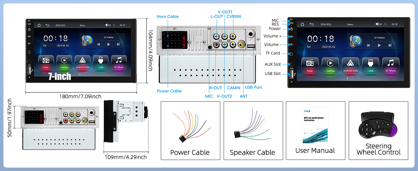 car radio bluetooth car stereo with bluetooth radio for car audio receivers car radio touchscreen