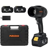 Purcoco Cordless Leaf Blower Handheld Jet Dry Mini Blower Turbo Fan Electric air Duster for car m...