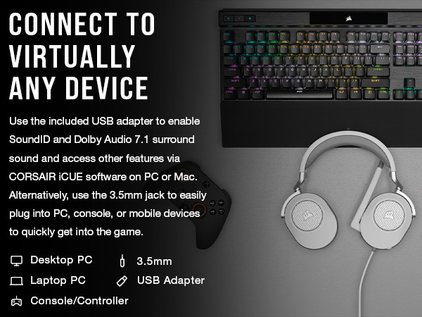 USB adapter, SoundID, Dolby Audio 7.1, surround sound, 3.5mm jack