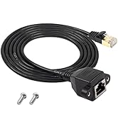 SinLoon Cat8 LAN Cable, RJ45 Male to Female Shielded Ethernet Network Connector Screw Panel Mount...