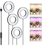 Mcbazel Ceiling Grow Lights for Indoor Plants, with 3/9/12H Auto Timer Switch, 3 Colors,10 Dimmin...