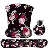 AIMSA Ergonomic Keyboard Wrist Rest and Mouse Pad with Wrist Support Set, Memory Foam Non-Slip Ru...