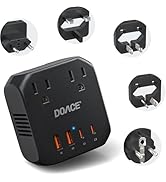 DOACE 2000W 220V to 110V Converter for European Travel for Hair Dryers, Voltage Converter US to E...