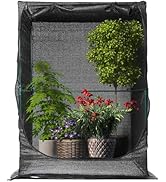 Portable Large 4'x4' Sunshade Cloth Gardening Net,Easy Set up Crops Shade Net 5.7FT Tall Cover, U...