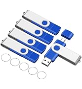 EASTBULL 8GB USB2.0 &amp; Type-C Flash Drives 5-Pack, 2-in-1 Dual Flash Drive Bulk USB-A + USB-C Thum...
