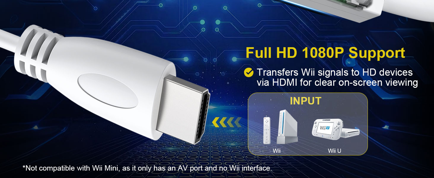 wii2hdmi wii adapter hdmi for smart tv wii cord to hdmi wii converter to hdmi cable component cable