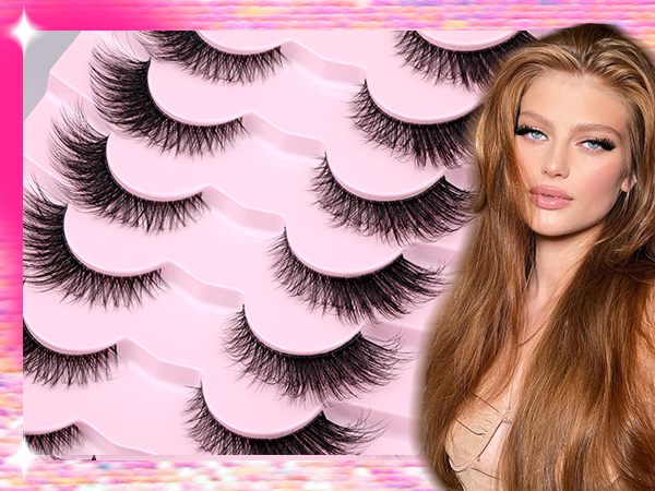 wispy fox eye lashes fluffy cat eye lashes mink lashes fluffy clear band lashes strip lashes