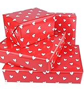 PLULON 6 Sheets Hearts Birthday Gift Wrapping Paper Colorful Gift Wrap Paper for Birthday, Baby S...