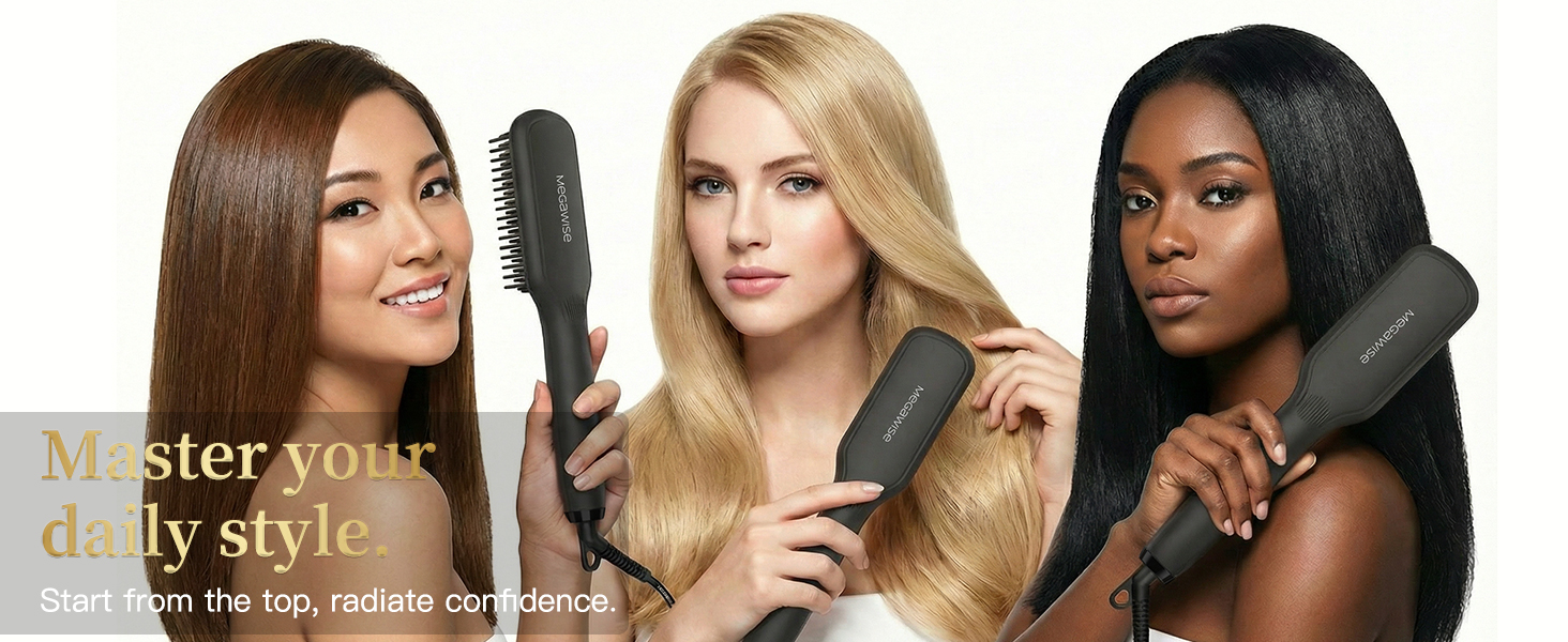 Hair Straightener Ceramic Brush