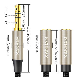 3.5mm audio splitter A+ 05