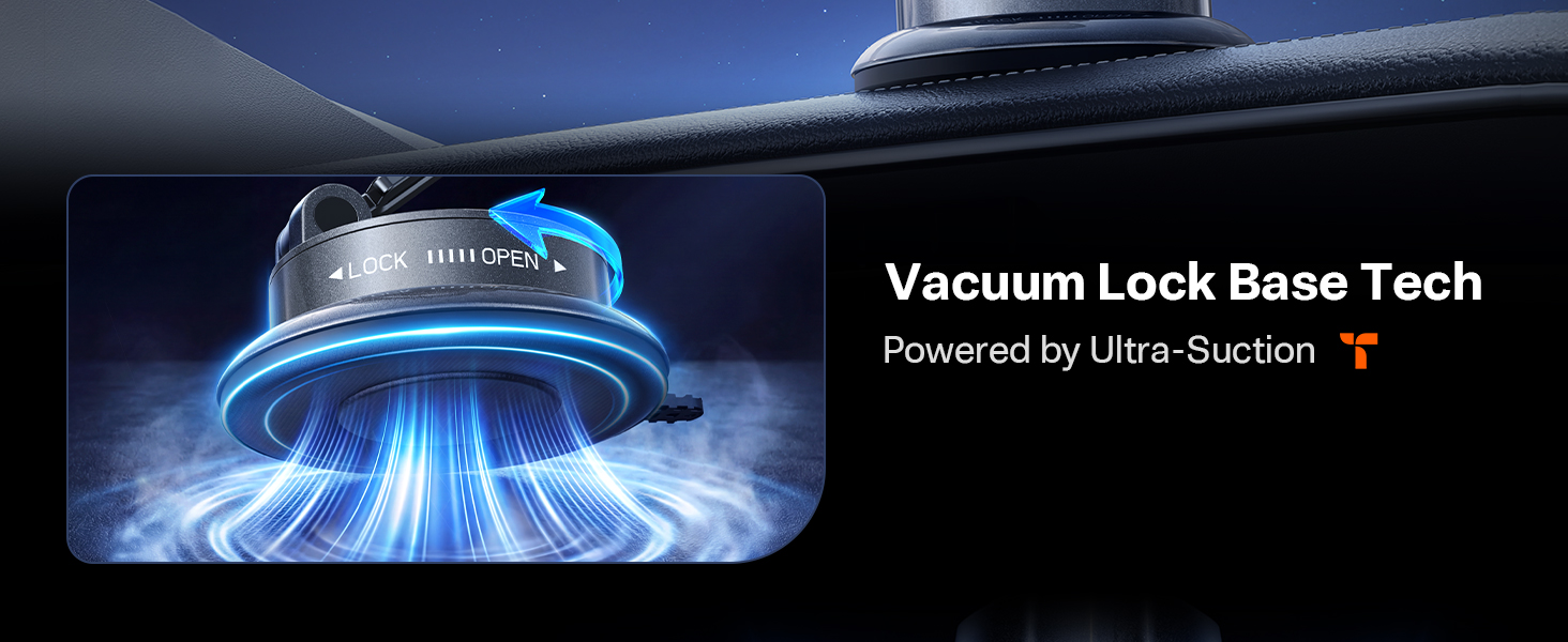 Vacuum Lock Base Tech Powered by Ultra-Suction Phone Holders for Your Car