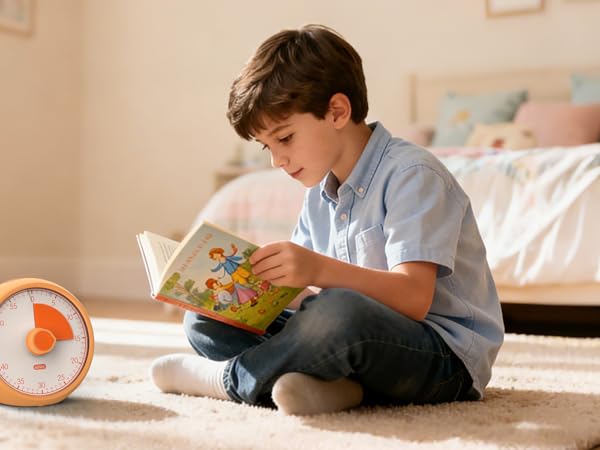 Boost kids focus with our visual timer! Watch them dive into reading, effortlessly track study time
