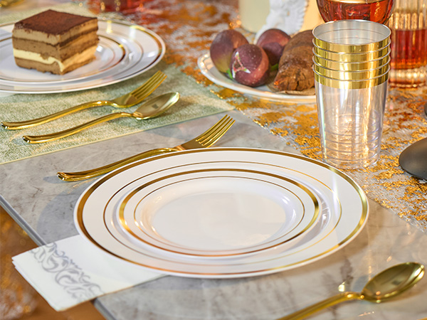 Gold Disposable Plates