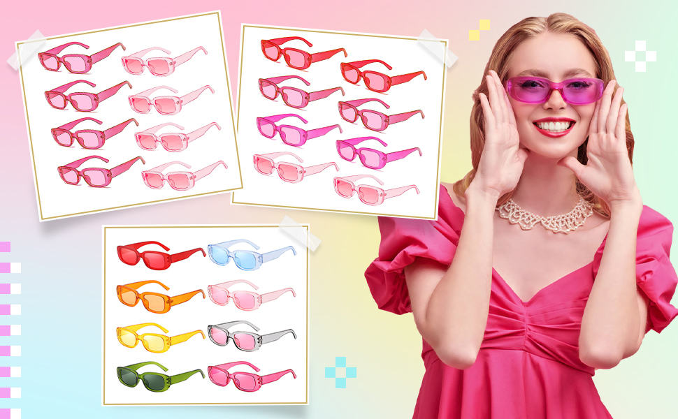 Retro Rectangle Sunglasses Bulk