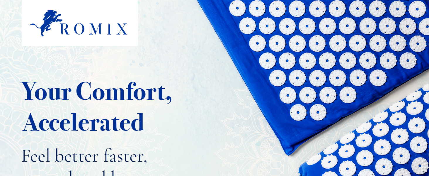 ROMIX Acupressure Mat and Pillow Set