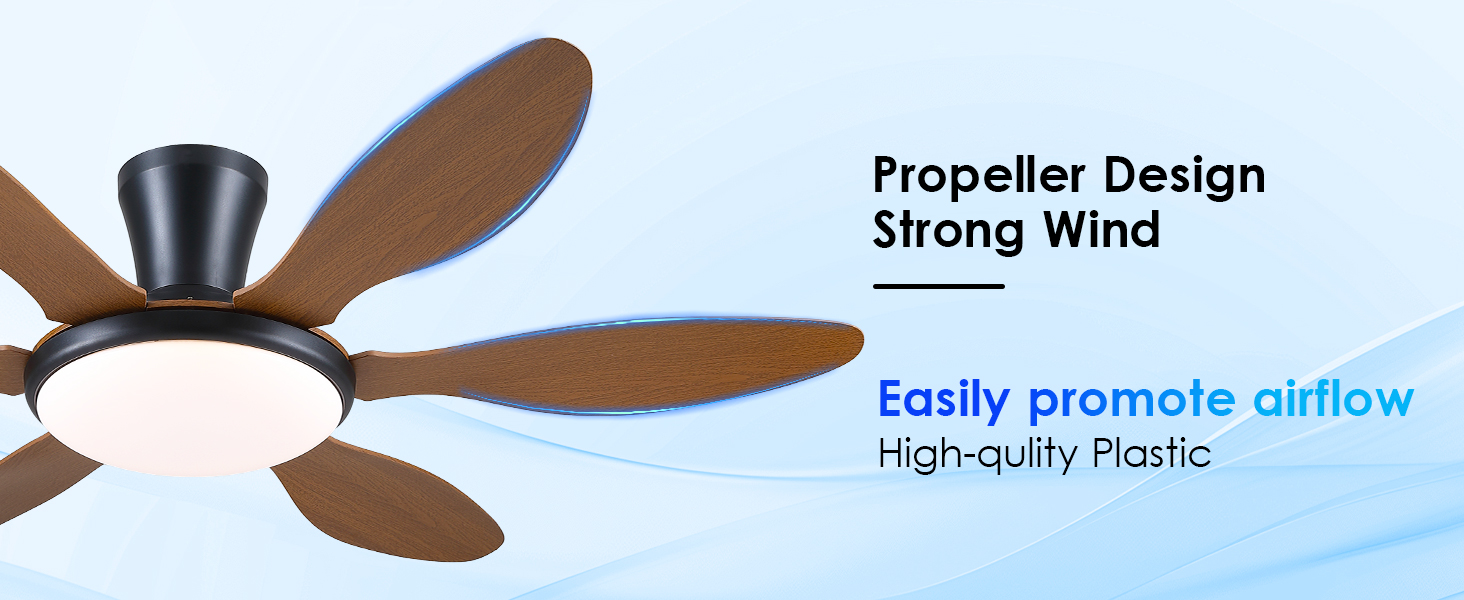 modern ceiling fan with light brown strong wind