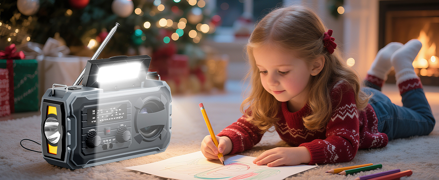 Hand Crank Emergency Radio, 10000mAh Weather Radio