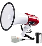 MyMealivos 50W Bluetooth Megaphone with Rechargeable Battery-Professional Bullhorn with Siren&amp;240...