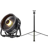 BougeRV Portable Fan Rechargeable, 20000mAh Battery Powered Fans with 4 Wind Speeds Hook Brighter...