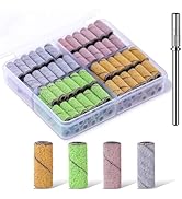 Makartt Nail Drill Bits Sanding Bands for Nail Drill-100Pcs 4 Color Coarse Fine 80/120/180/240 Gr...