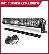 OFFROADTOWN 54 inch Curved LED Light Bar for Pickup Ford Chery Dodge GMC LED Roof Light 832W Off ...