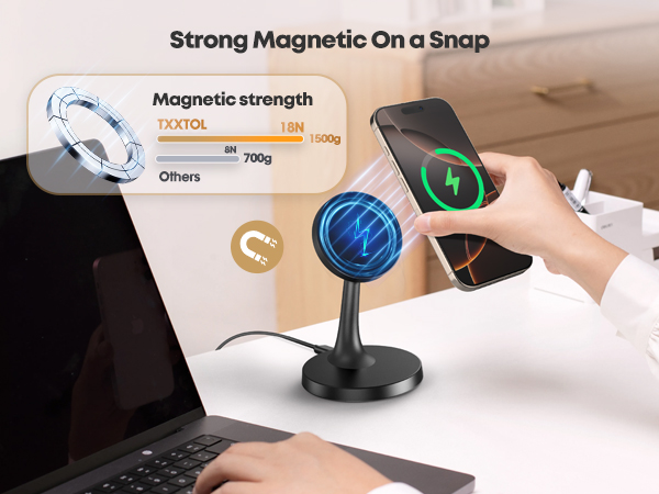 Magnetic Wireless Charger iPhone Stand