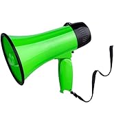 MyMealivos Portable Megaphone Bullhorn 20 Watt Power Megaphone Speaker Voice and Siren/Alarm Mode...