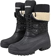 Knixmax Outdoor Women's Snow Boots Waterproof Warm Winter Boots Insulation Fashion Anti-Slip Ladi...